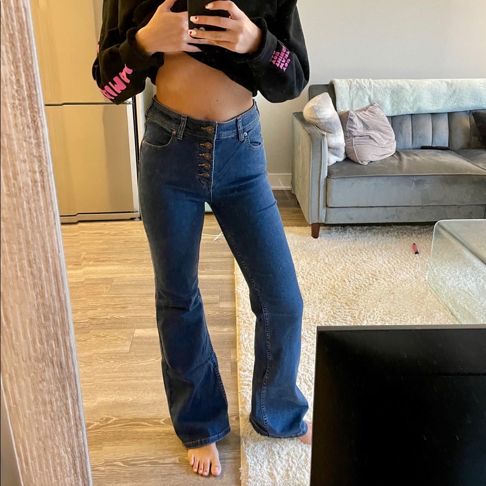 Free people wide legged jeans
